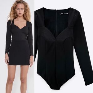 Zara Sweetheart Neckline Bodysuit